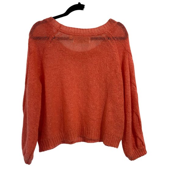 Anthropologie Rosie Neira Homeward Pullover Lightweight Sweater in‎ Coral Size S - Picture 5 of 7